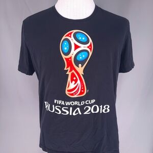 Adidas FIFA World Cup Russia Black T-Shirt Women's XL Sports Soccer Football